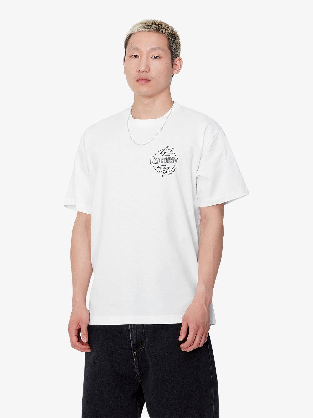 CARHARTT WIP T-shirt S/S Ablaze I033639_ uomo cotone bianco Cyber Monday