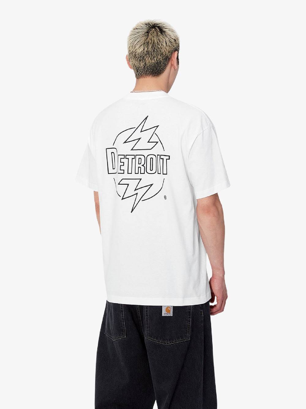 CARHARTT WIP T-shirt S/S Ablaze I033639_ uomo cotone bianco Cyber Monday