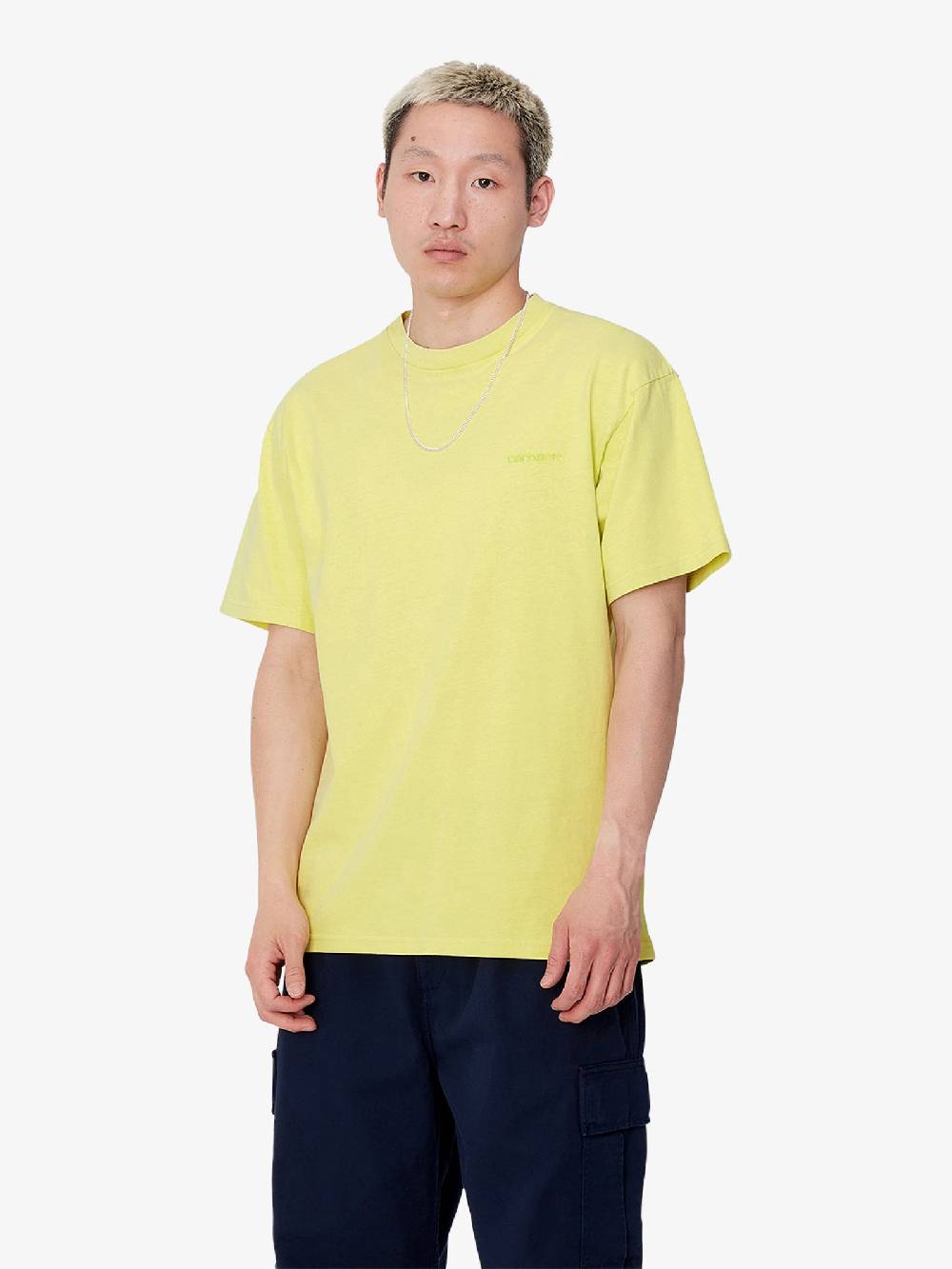 CARHARTT WIP T-shirt S/S Duster Script I033622_ uomo cotone giallo Offerta San Valentino