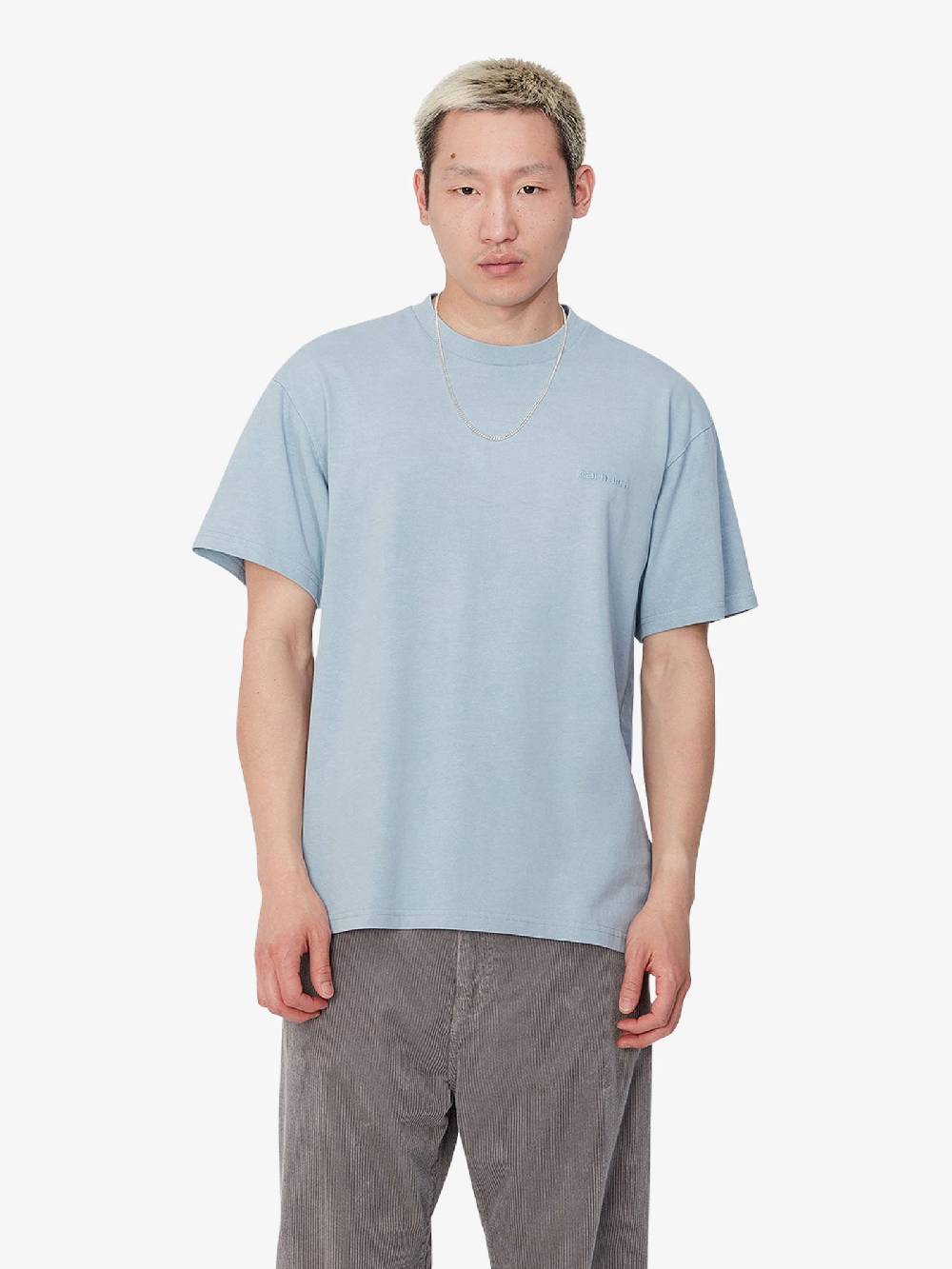 CARHARTT WIP T-shirt S/S Duster Script I033622_ uomo cotone grigio Offerta Anniversario
