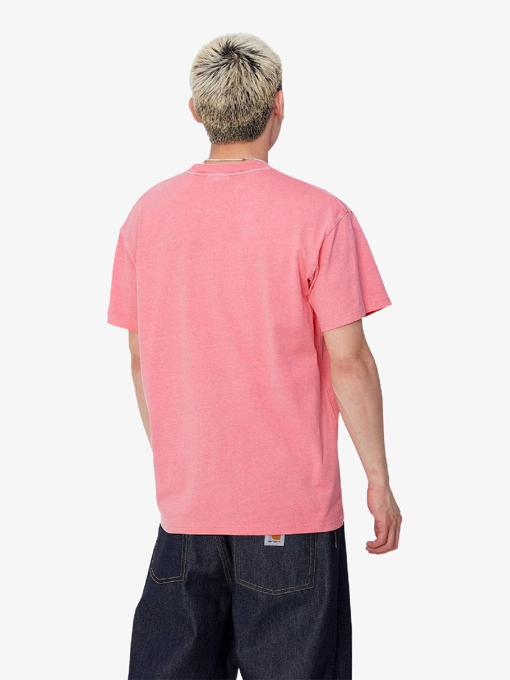 CARHARTT WIP T-shirt S/S Duster Script I033622_ uomo cotone rosa Smaltimento dello stoccaggio