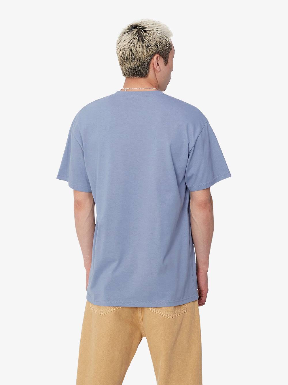 CARHARTT WIP T-shirt S/S Chase T-Shirt I026391_ uomo cotone blu Online Outlet
