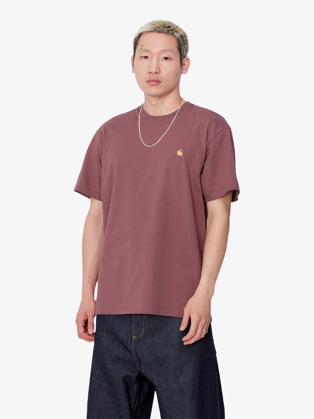 CARHARTT WIP T-Shirt S/S Chase I026391_00R_XX uomo in cotone bianco Offerte esclusive