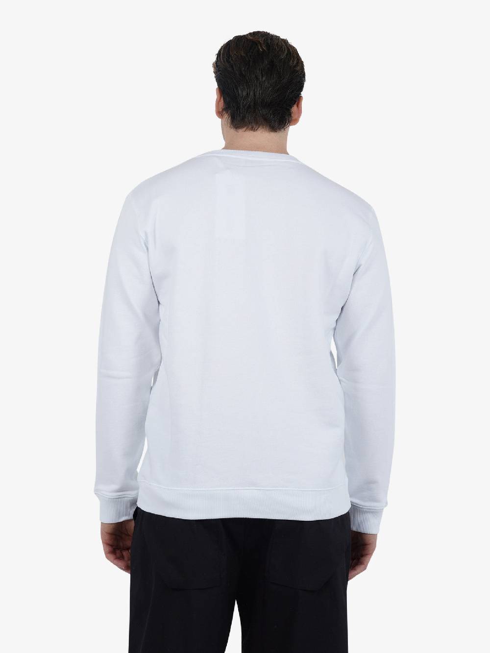 DONDUP Felpa girocollo in jersey di cotone UF641 KF0196U FS6 DU uomo bianco Lightning offer