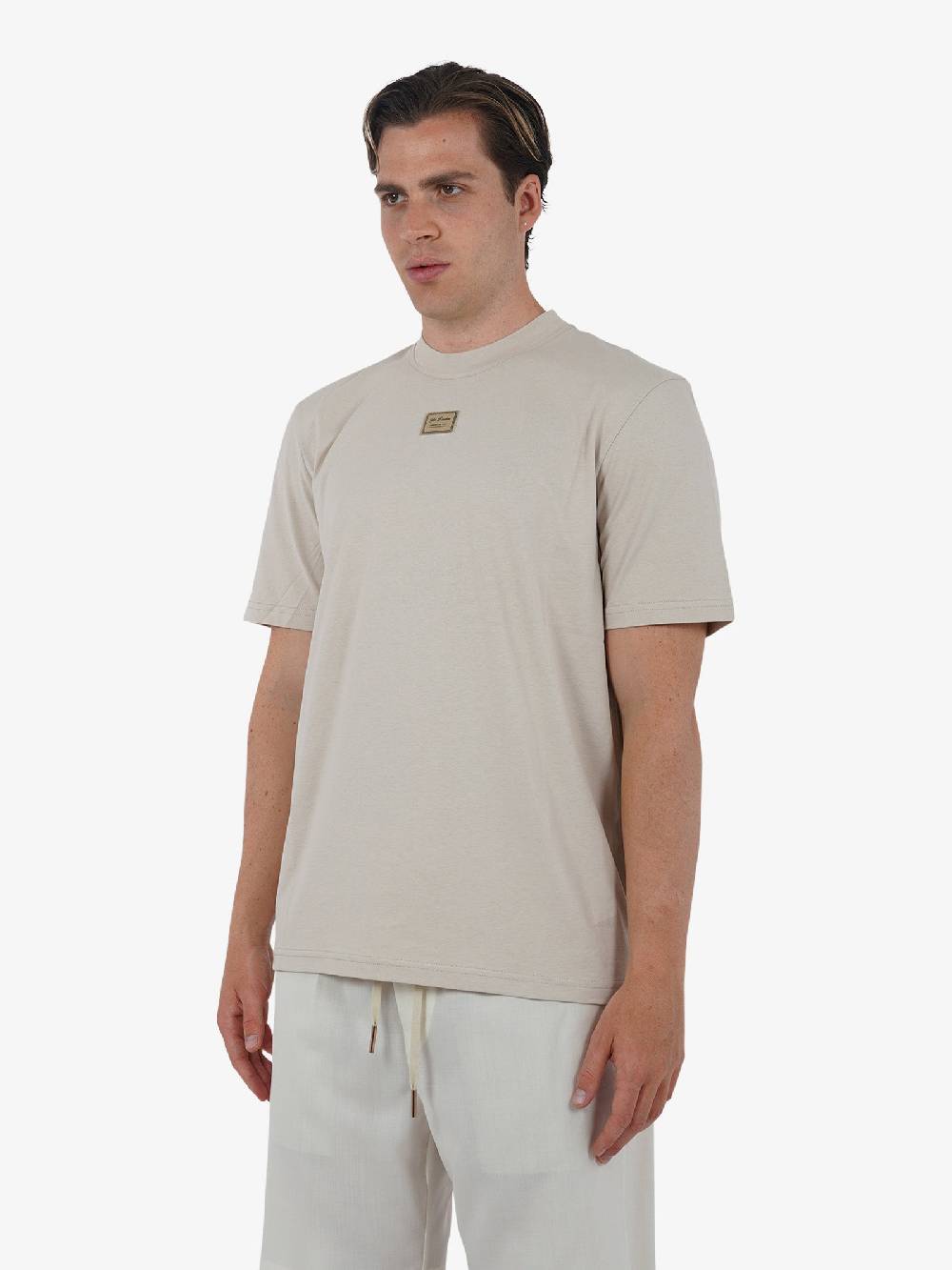 YES LONDON T-shirt XM4116 uomo cotone beige Nuovi prodotti