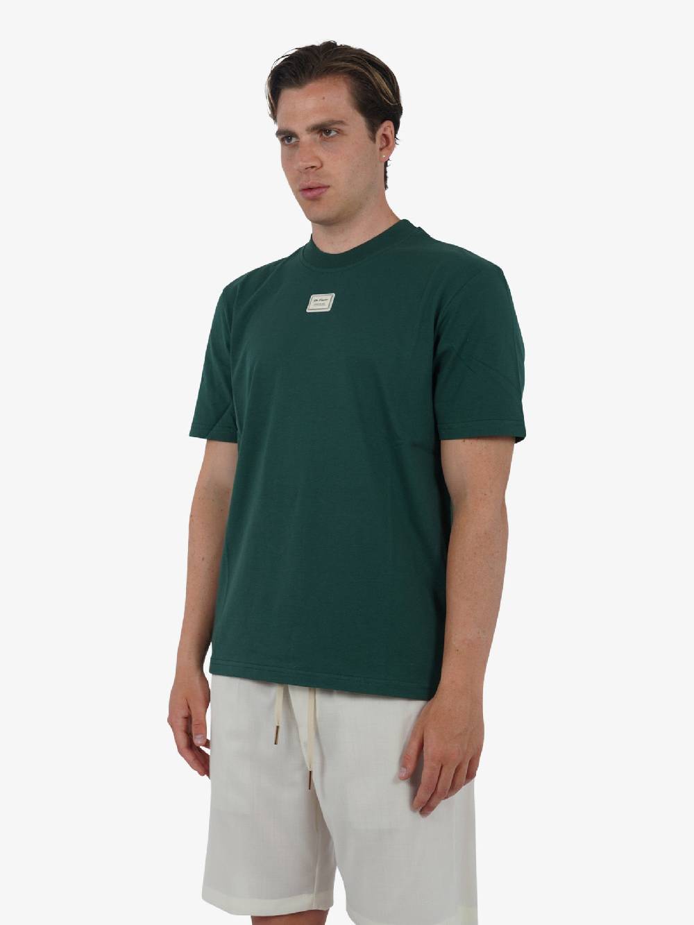 YES LONDON T-shirt XM4116 uomo cotone verde Offerte stagionali