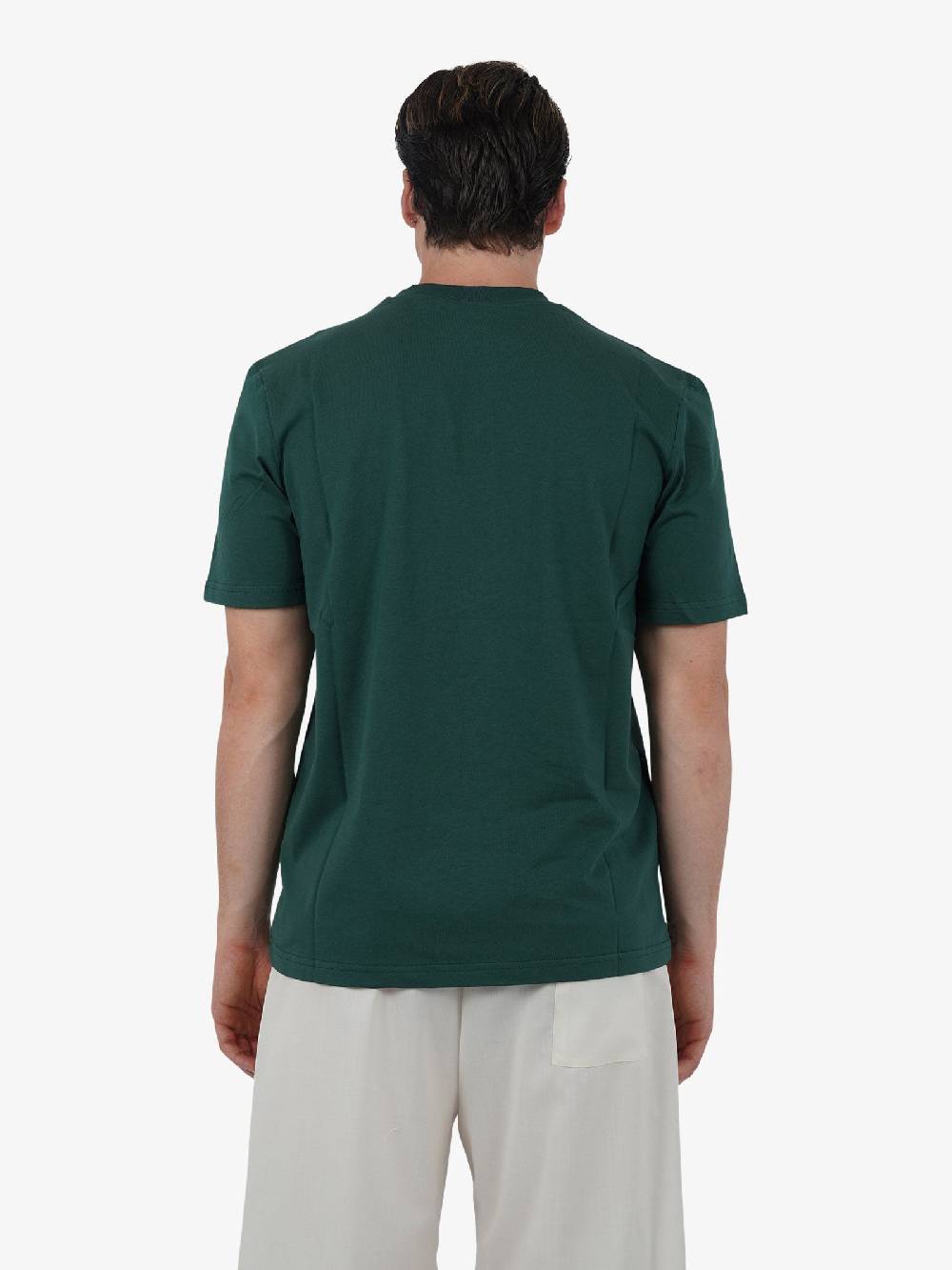 YES LONDON T-shirt XM4116 uomo cotone verde Offerte stagionali