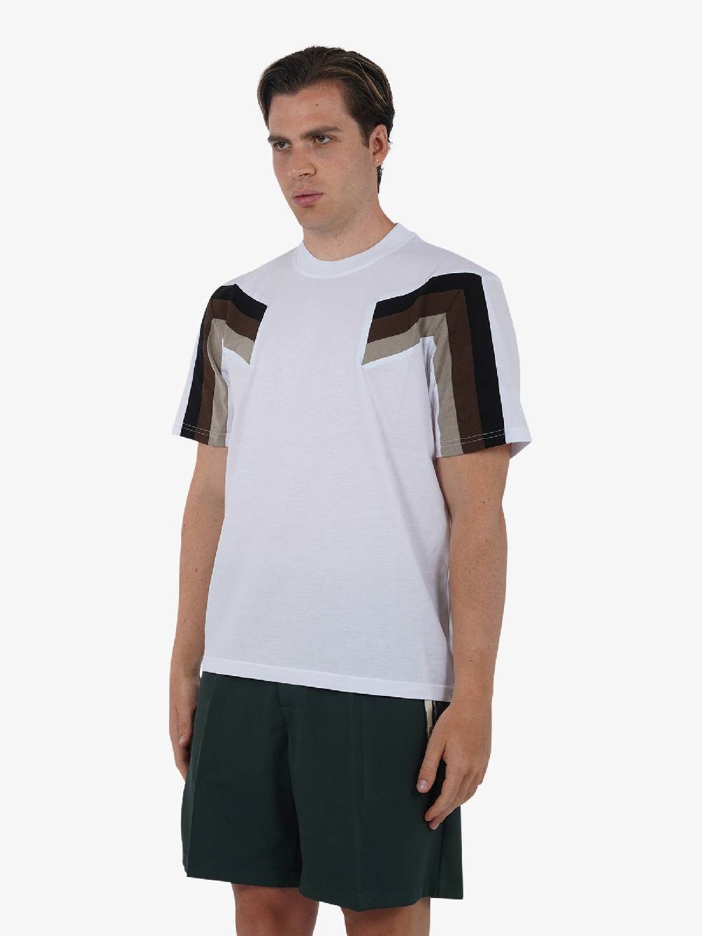 PRET A PORTER T-shirt girocollo con stampa M9M2752 uomo cotone bianco Comprane uno, ottenene uno gratis