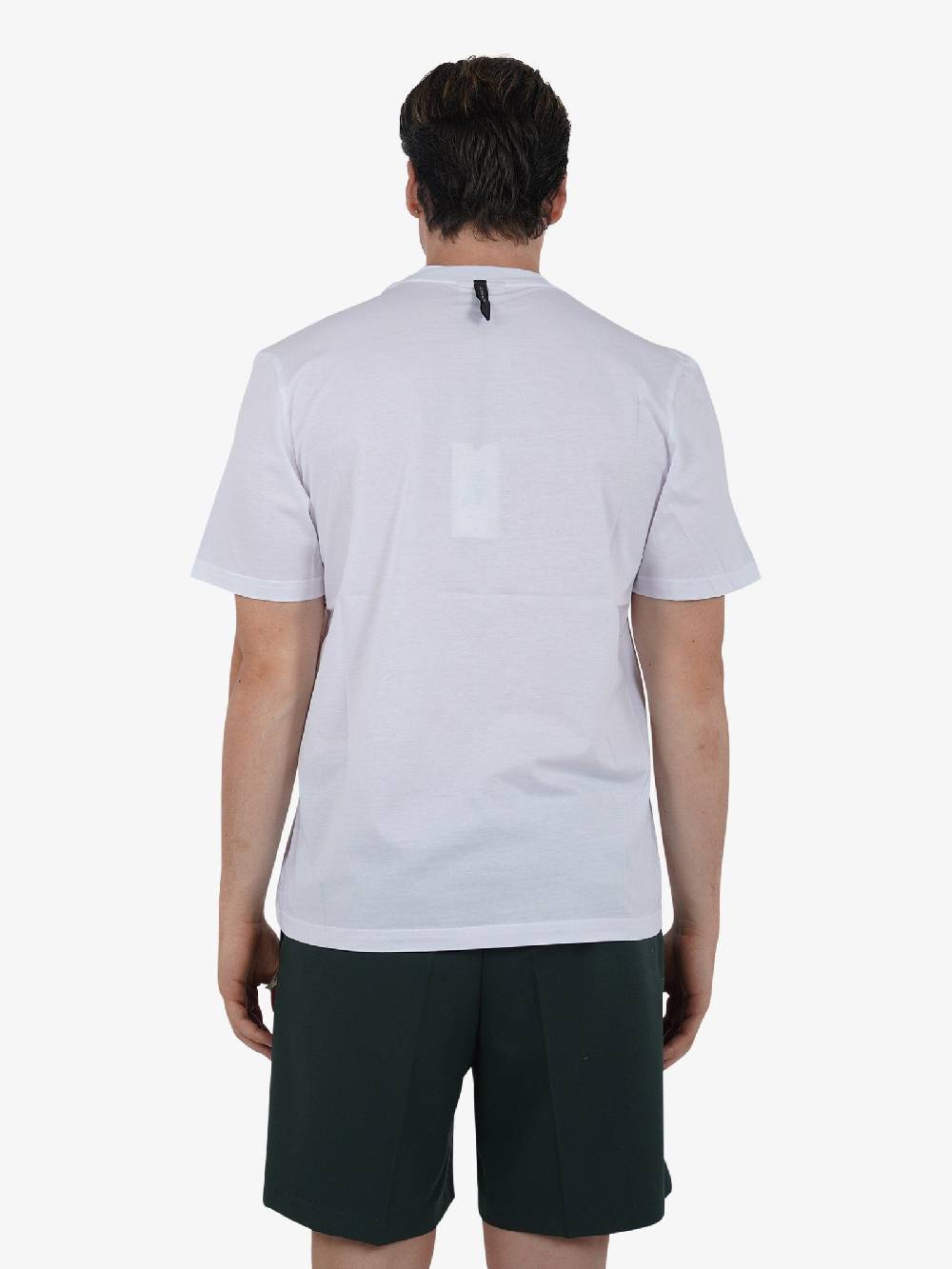 PRET A PORTER T-shirt girocollo con stampa M9M2752 uomo cotone bianco Comprane uno, ottenene uno gratis