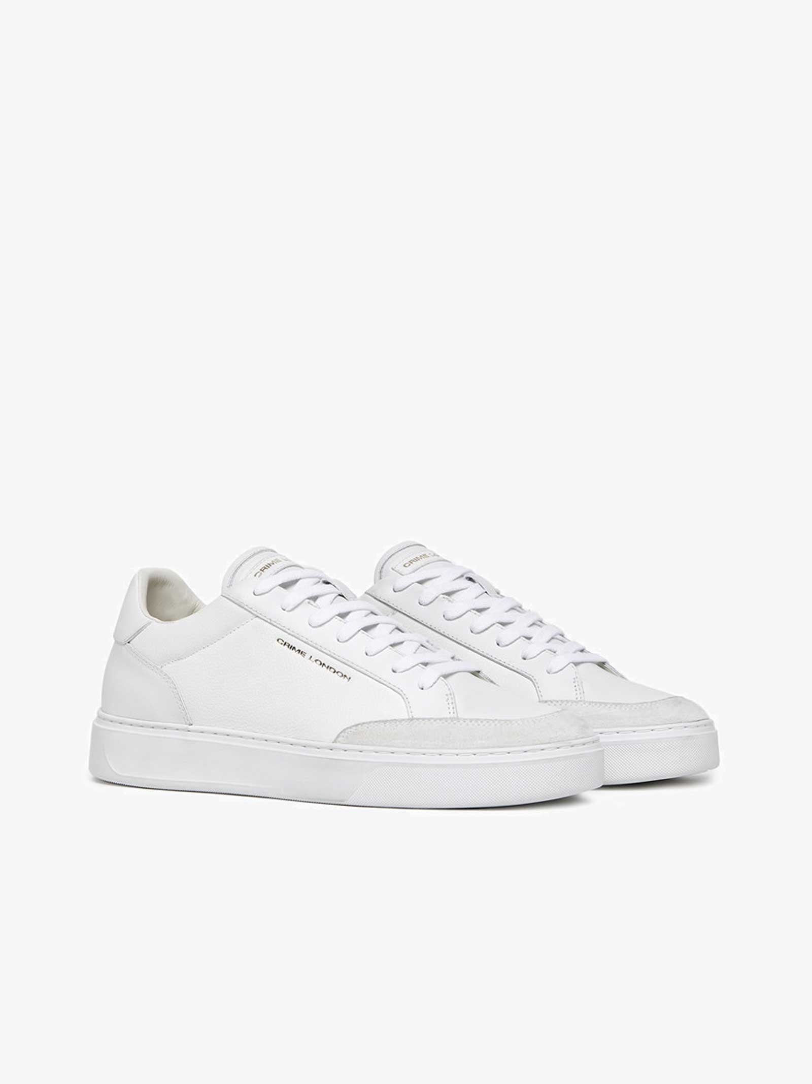 CRIME LONDON Sneakers Eclipse 17670PP6 uomo pelle bianco Offerte speciali