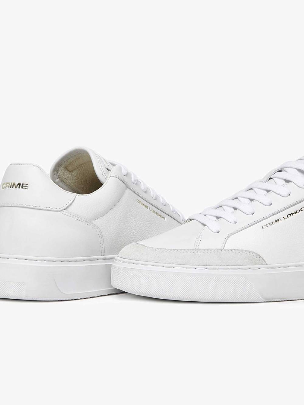 CRIME LONDON Sneakers Eclipse 17670PP6 uomo pelle bianco Offerte speciali
