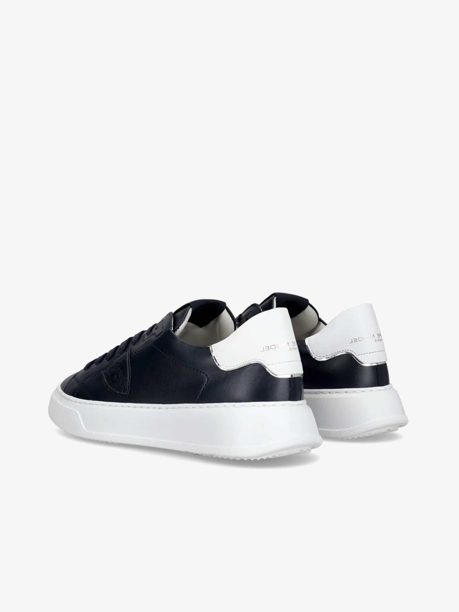 PHILIPPE MODEL Sneakers Temple Low BTLU uomo pelle blu Ultimi due giorni