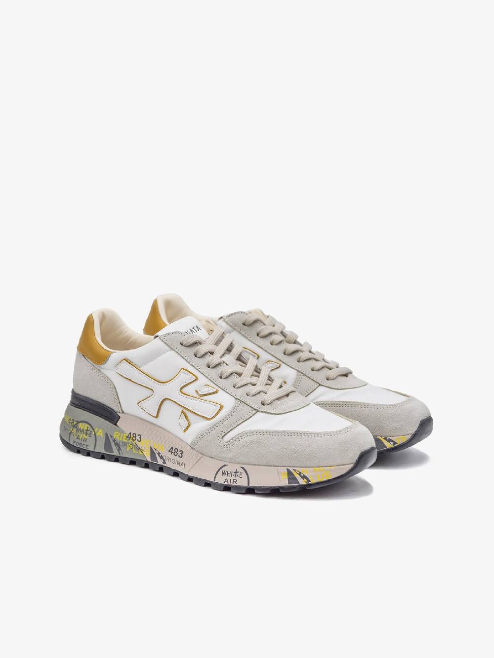 PREMIATA Sneakers MICK 6613 uomo pelle bianco Sostegno trimestrale