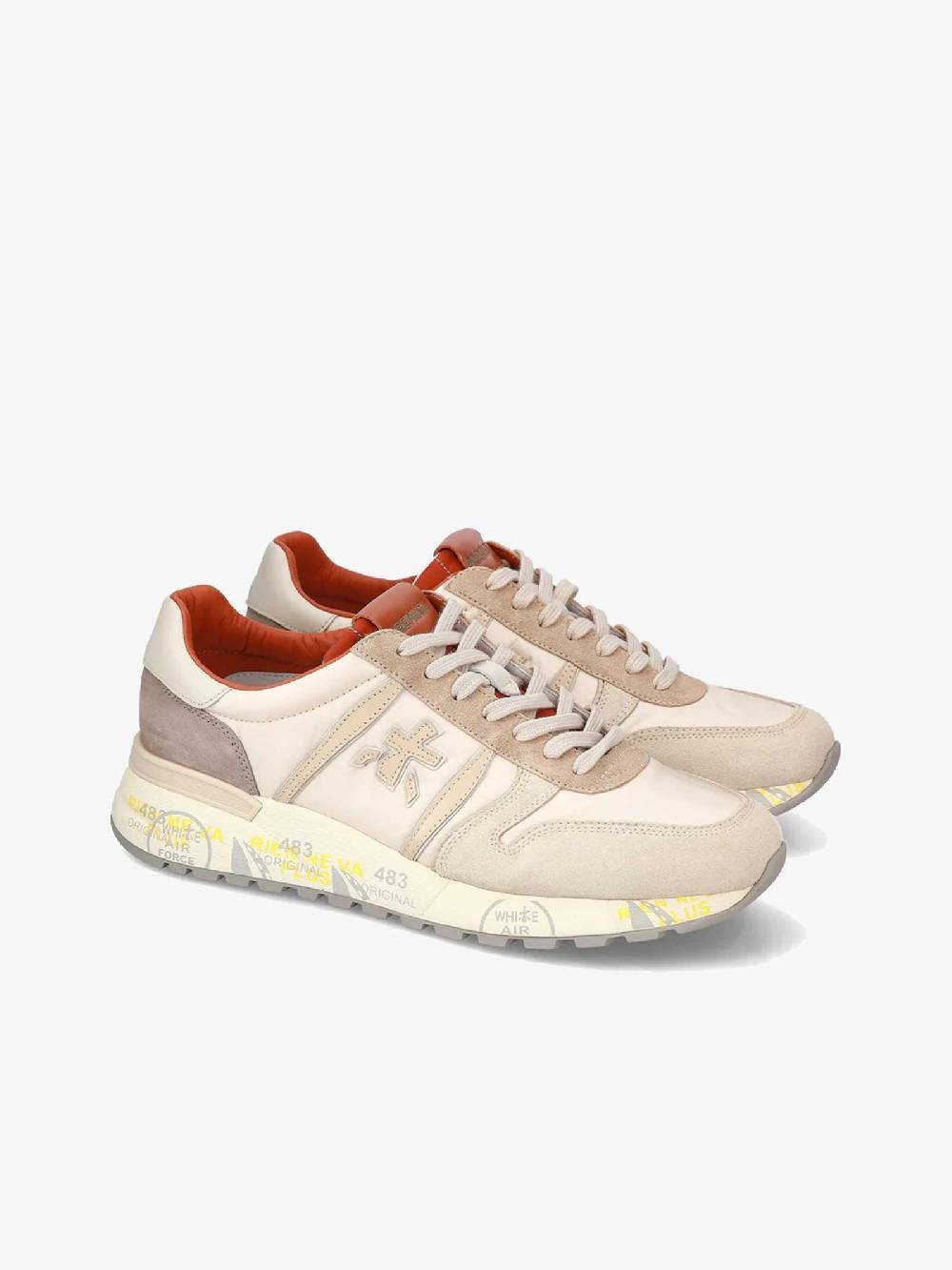 PREMIATA Sneakers LANDER 6633 uomo pelle beige Solo un giorno rimasto