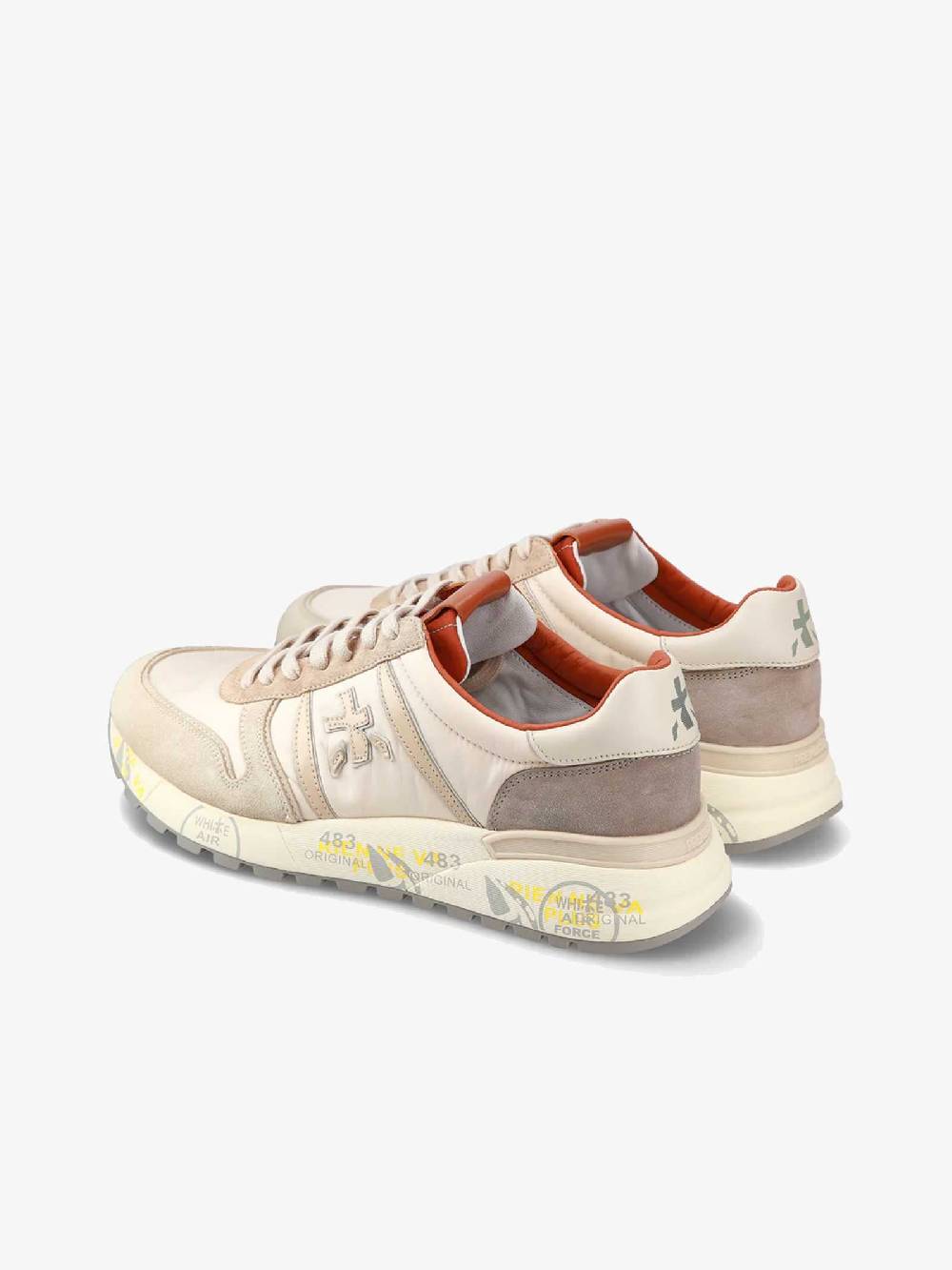 PREMIATA Sneakers LANDER 6633 uomo pelle beige Solo un giorno rimasto