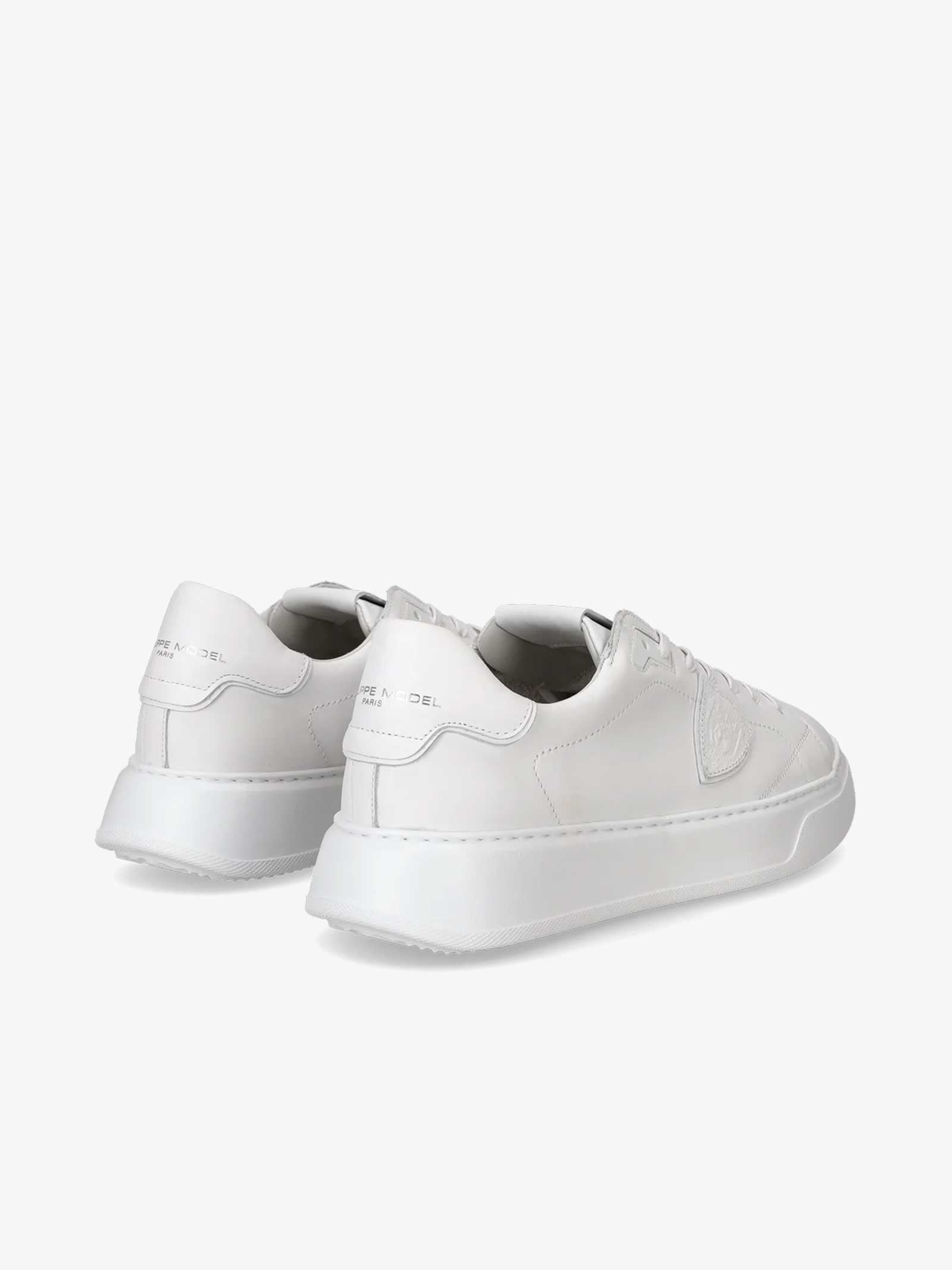 PHILIPPE MODEL Sneakers Temple Low BTLU uomo in pelle bianco Super sconto