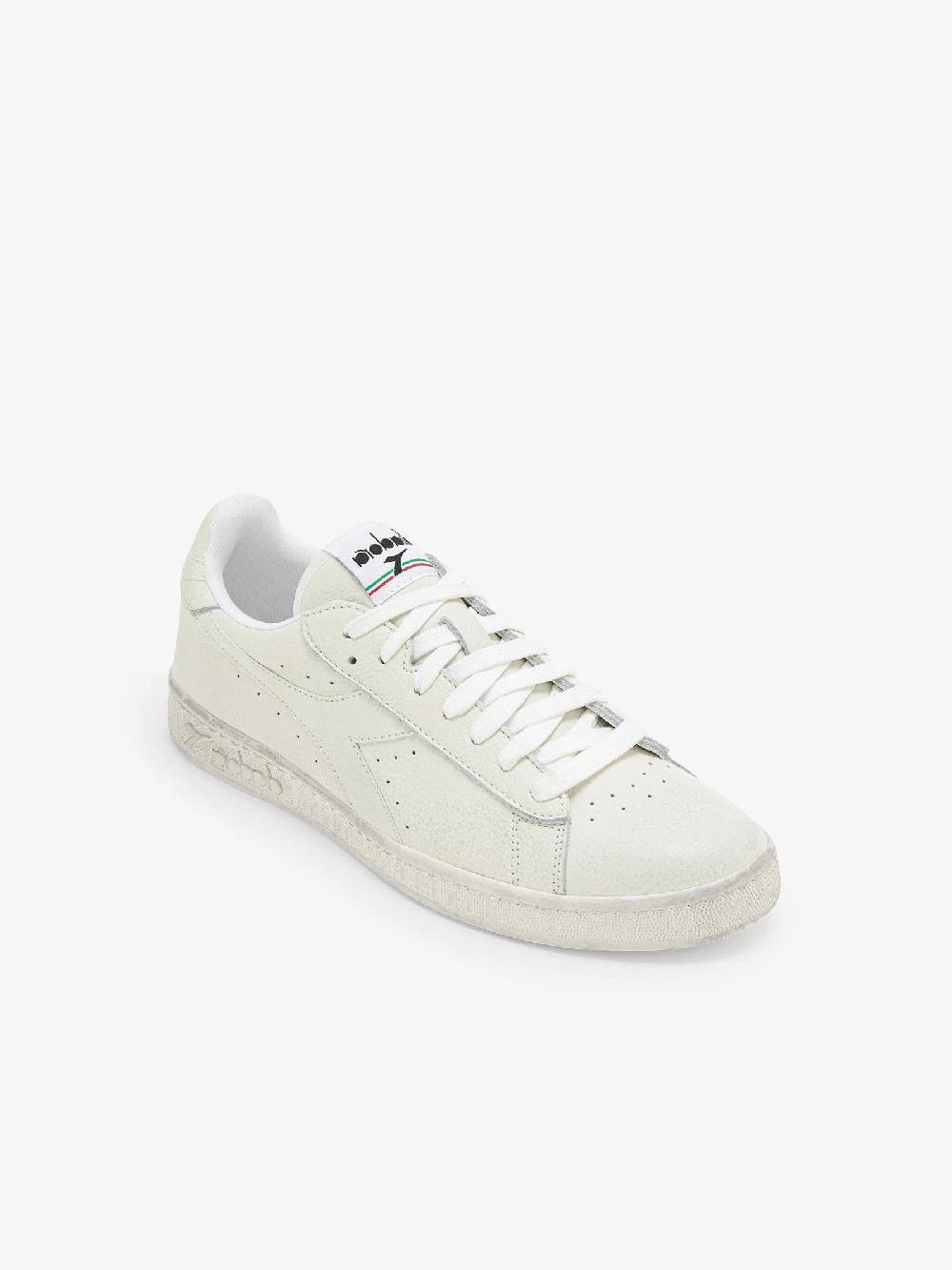 DIADORA Sneakers Game L Low Waxed 501.178301_ uomo in pelle bianco Trasporto libero internazionale
