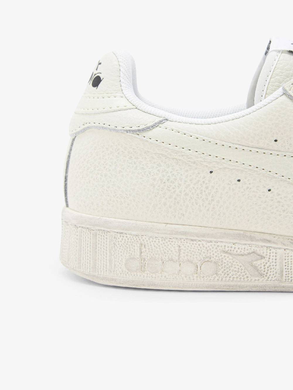 DIADORA Sneakers Game L Low Waxed 501.178301_ uomo in pelle bianco Trasporto libero internazionale