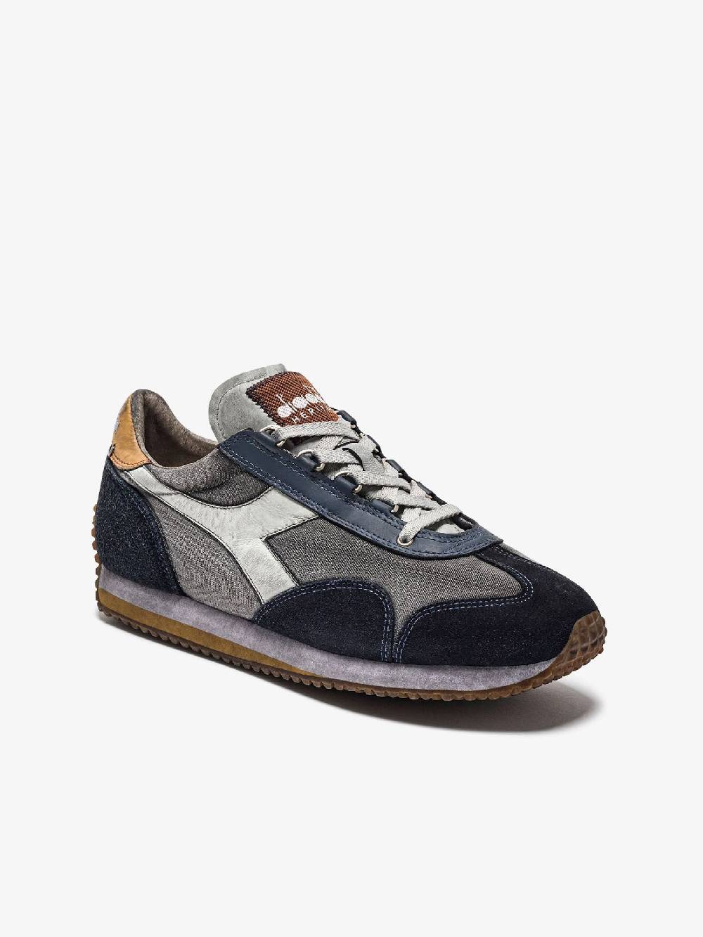 DIADORA Sneakers EQUIPE H DIRTY STONE WASH EVO 201.174736_ uomo pelle blu Esporta salva