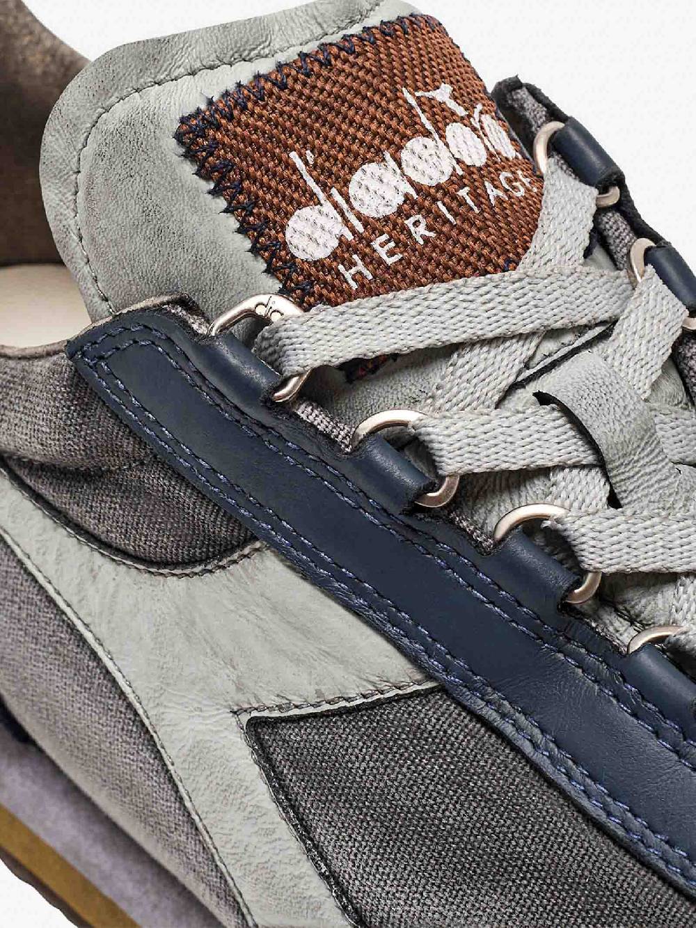 DIADORA Sneakers EQUIPE H DIRTY STONE WASH EVO 201.174736_ uomo pelle blu Esporta salva
