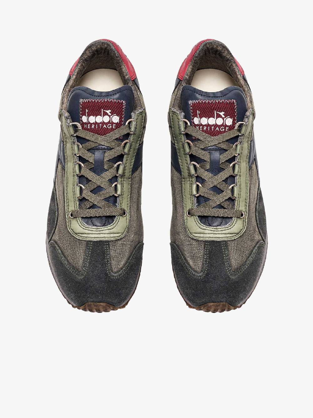 DIADORA Sneakers EQUIPE H DIRTY STONE WASH EVO 201.174736_ uomo pelle multicolor In vendita