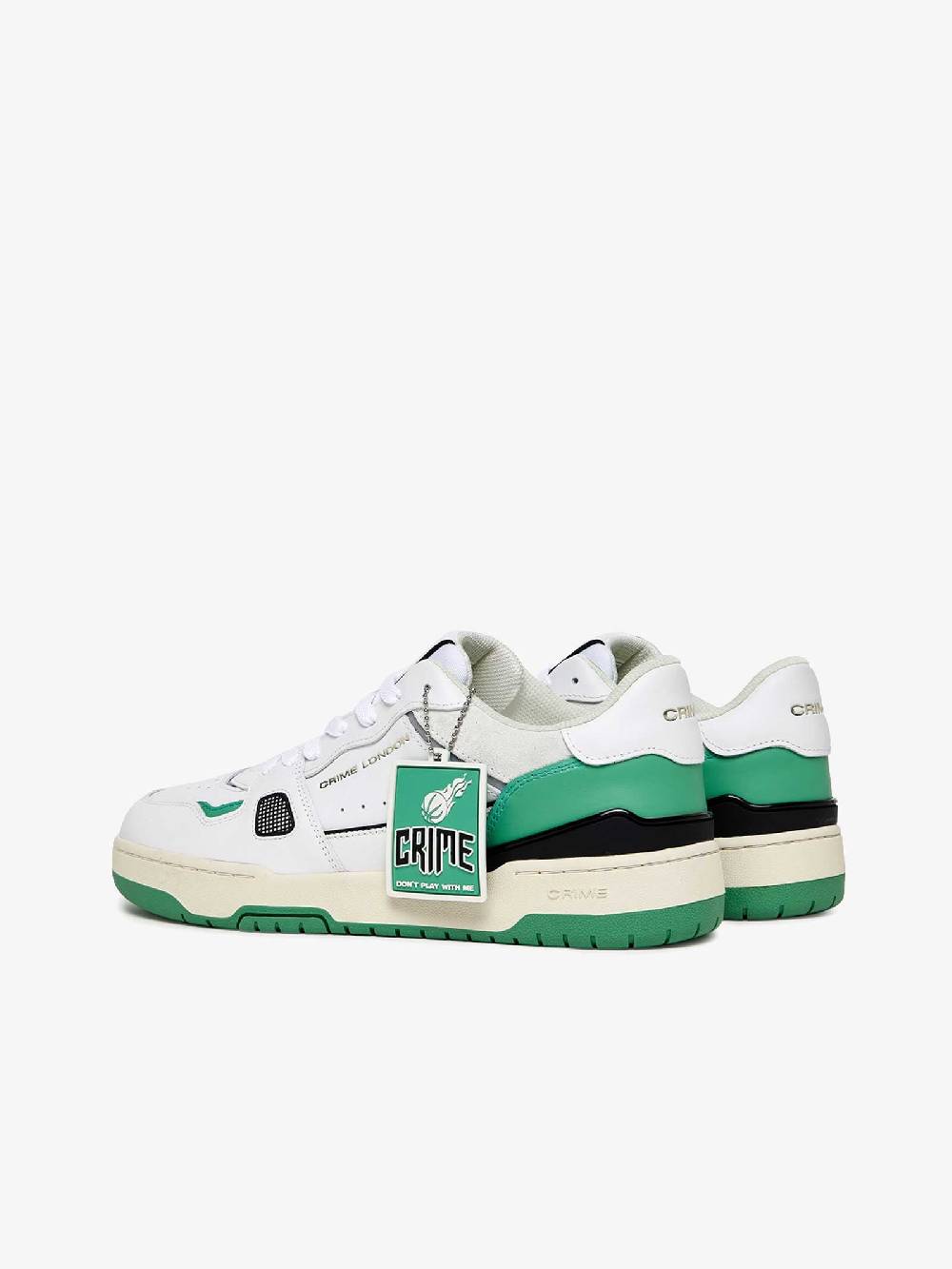 CRIME LONDON Sneakers OffCourt 17300PP6 uomo in pelle verde 50% di sconto per tempo limitato