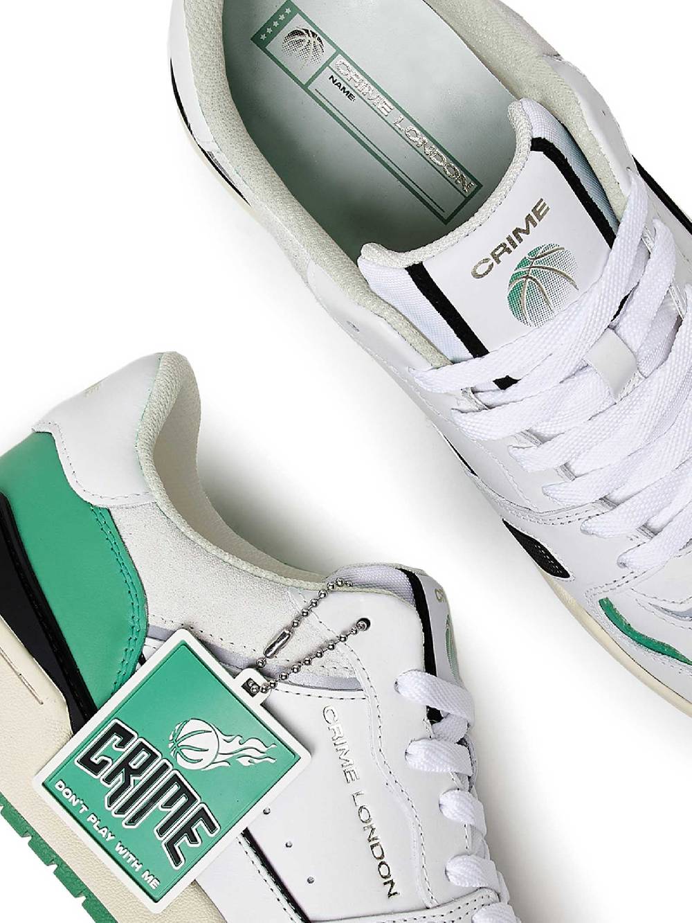CRIME LONDON Sneakers OffCourt 17300PP6 uomo in pelle verde 50% di sconto per tempo limitato