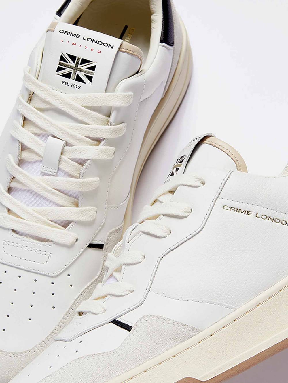CRIME LONDON Sneakers Timeless 17201PP6 uomo in pelle bianco Sconti questo mese