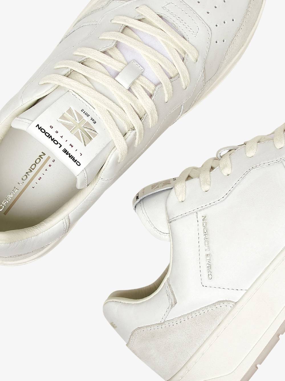 CRIME LONDON Sneakers Timeless 17200PP6 uomo in pelle bianco 2025