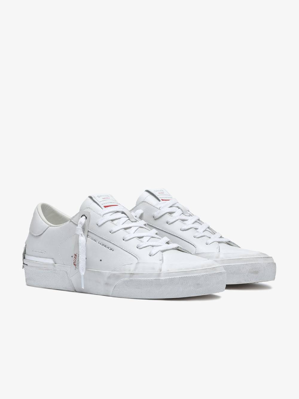 CRIME LONDON Sneakers Recut 17051PP6 uomo in pelle bianco Italia