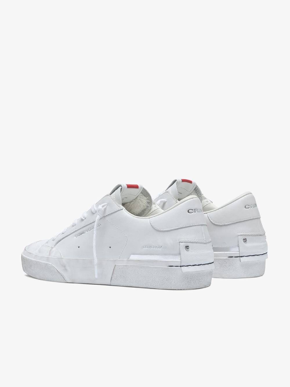 CRIME LONDON Sneakers Recut 17051PP6 uomo in pelle bianco Italia