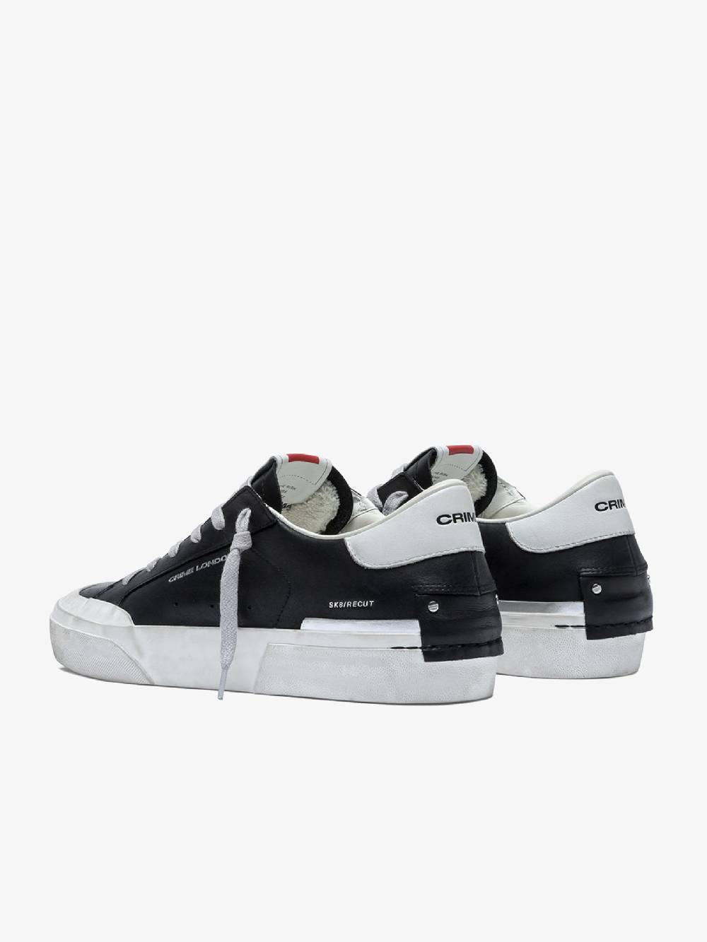 CRIME LONDON Sneakers Recut 17050PP6 uomo in pelle nero In Linea