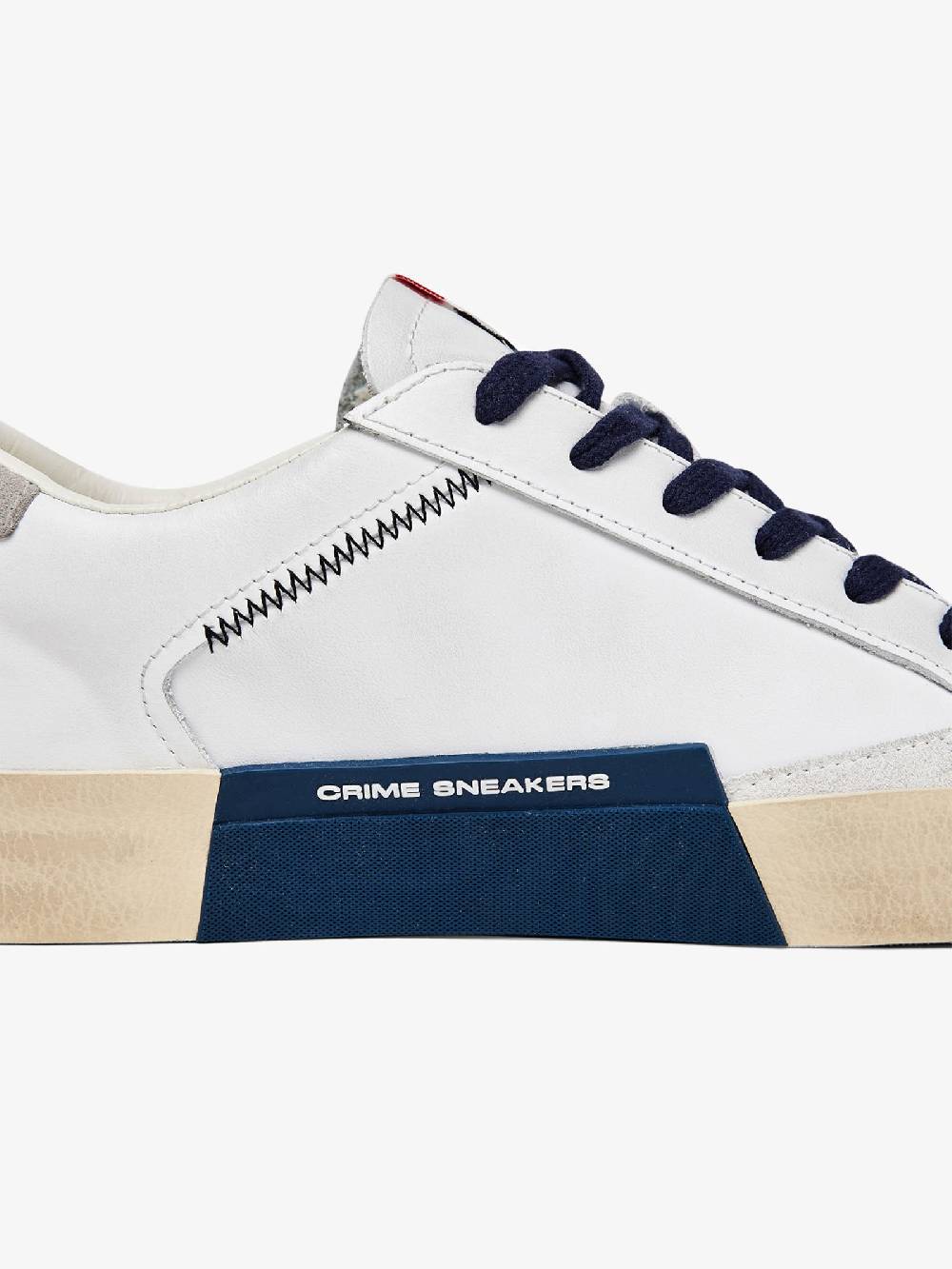 CRIME LONDON Sneakers Distressed 17002PP6 uomo in pelle bianco Nuovo