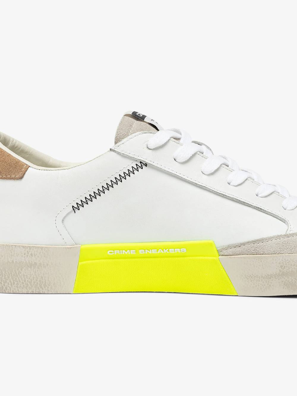 CRIME LONDON Sneakers Distressed 17001PP6 uomo in pelle bianco Qualità