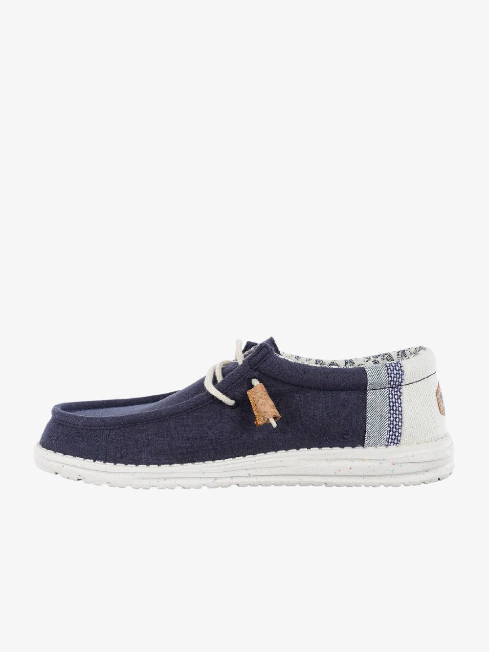 HEY DUDE Mocassini Wally Break Stitch uomo blu Offerte