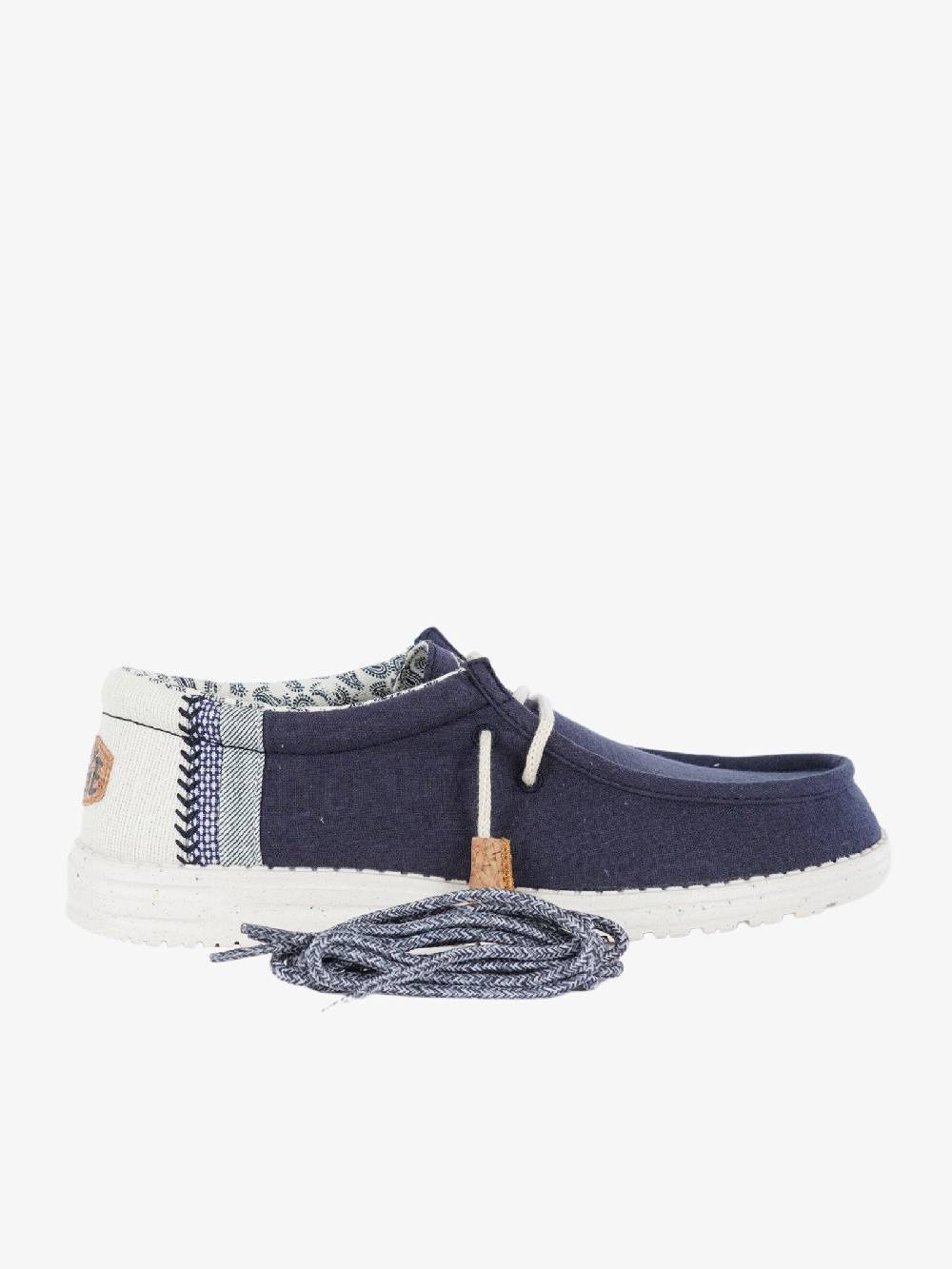HEY DUDE Mocassini Wally Break Stitch uomo blu Offerte