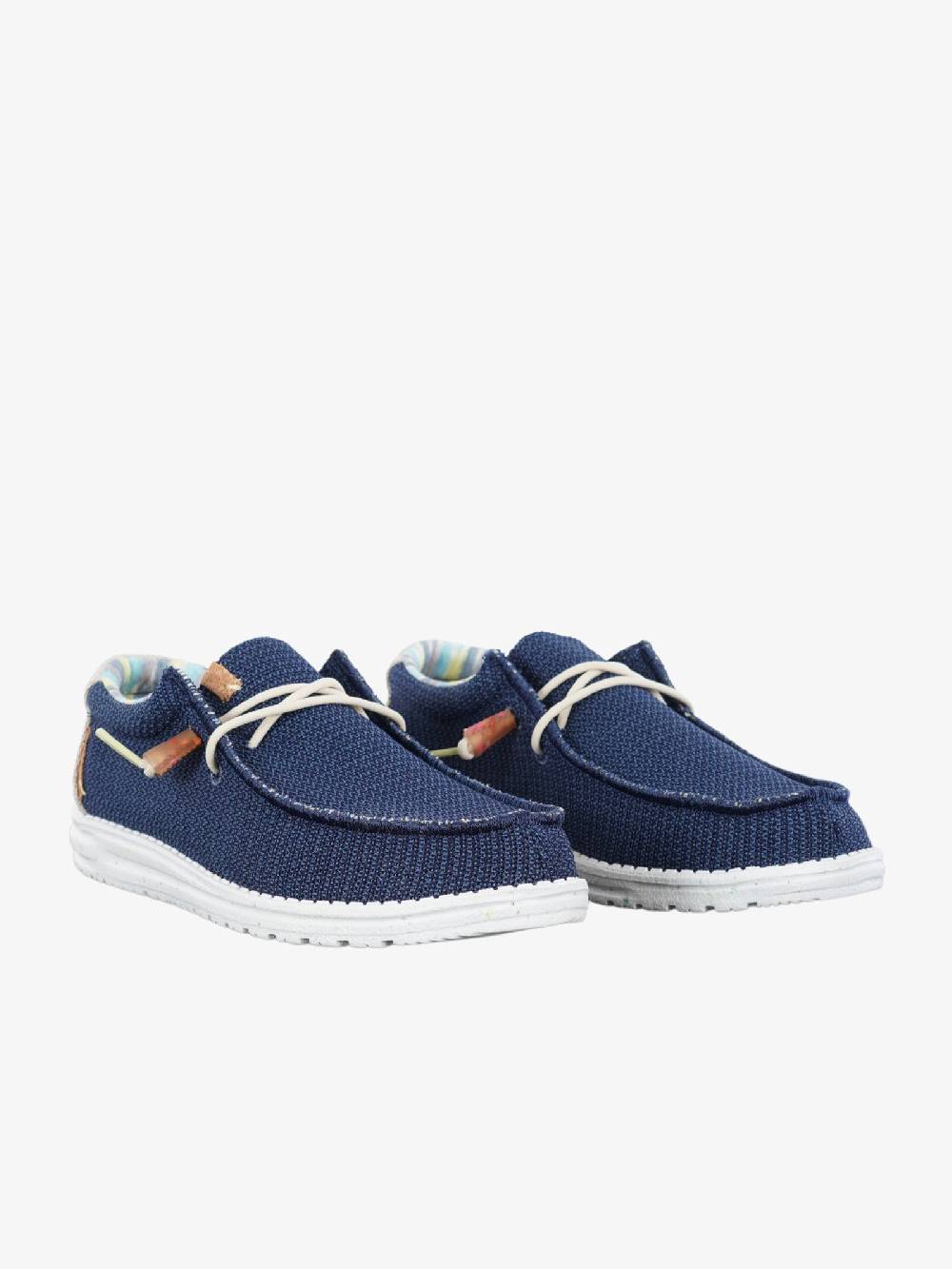 HEY DUDE Mocassini Wally Stretch uomo blu Vendita Calda
