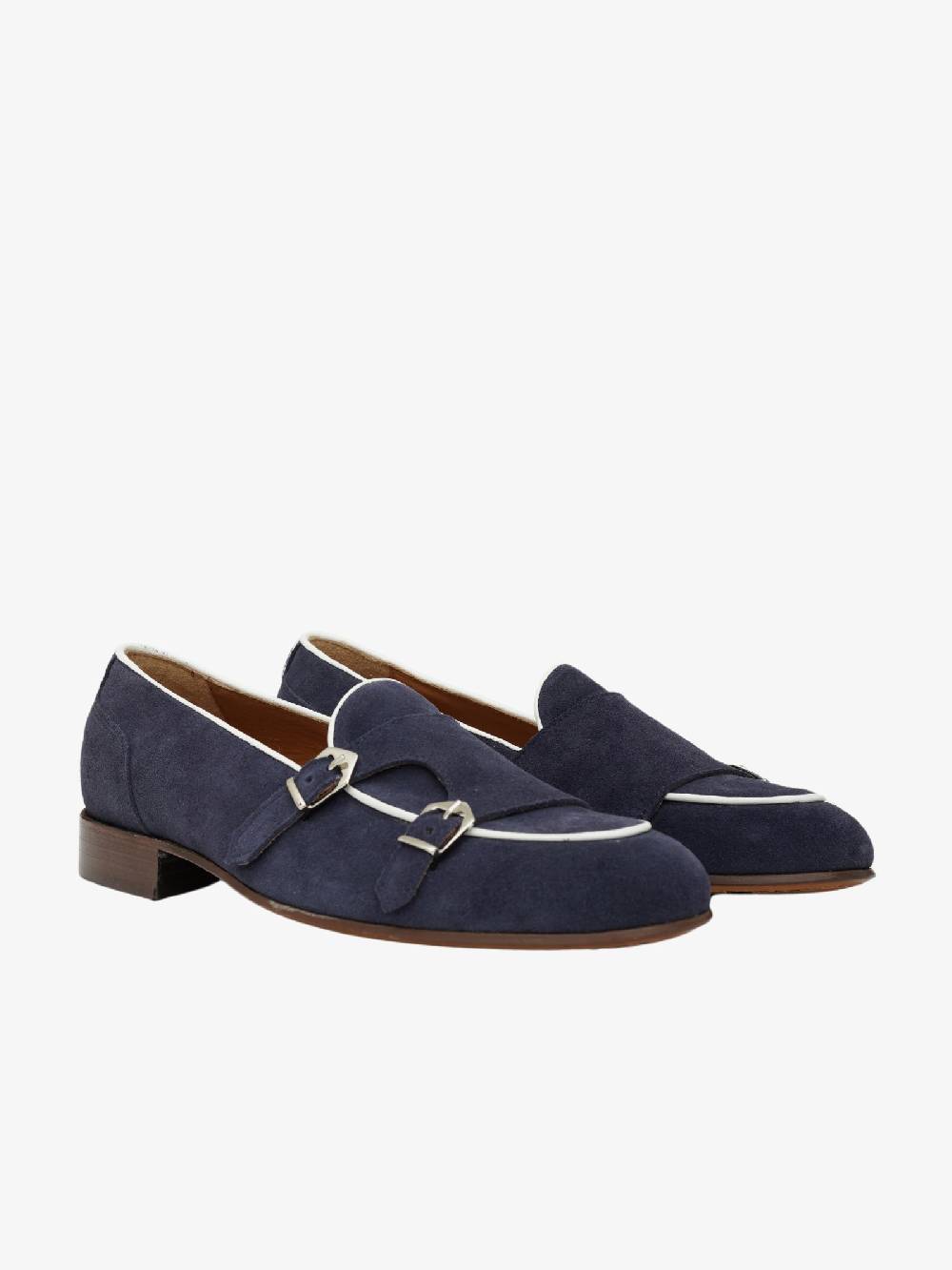 ANDREA FRANCESCO Mocassini 31/21 uomo in camoscio blu con dettagli in velluto Negozio online di fabbrica