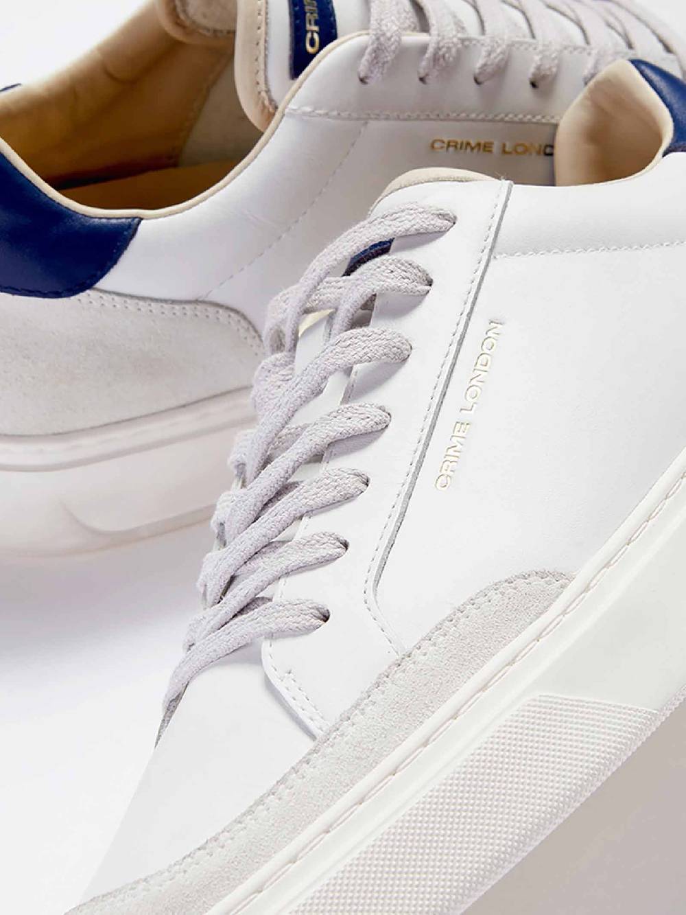 CRIME LONDON Sneakers ECLIPSE 17673PP6 uomo pelle bianco Promozione temporanea