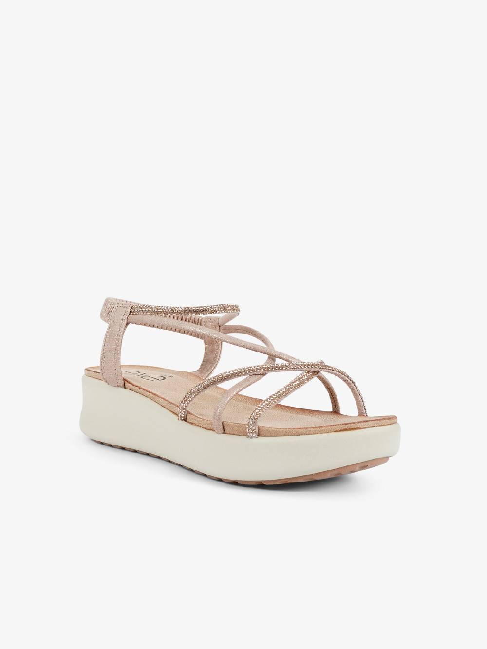 EXE' Sandali con zeppa con strass BZX33170 donna oro 50% di sconto con spedizione gratuita