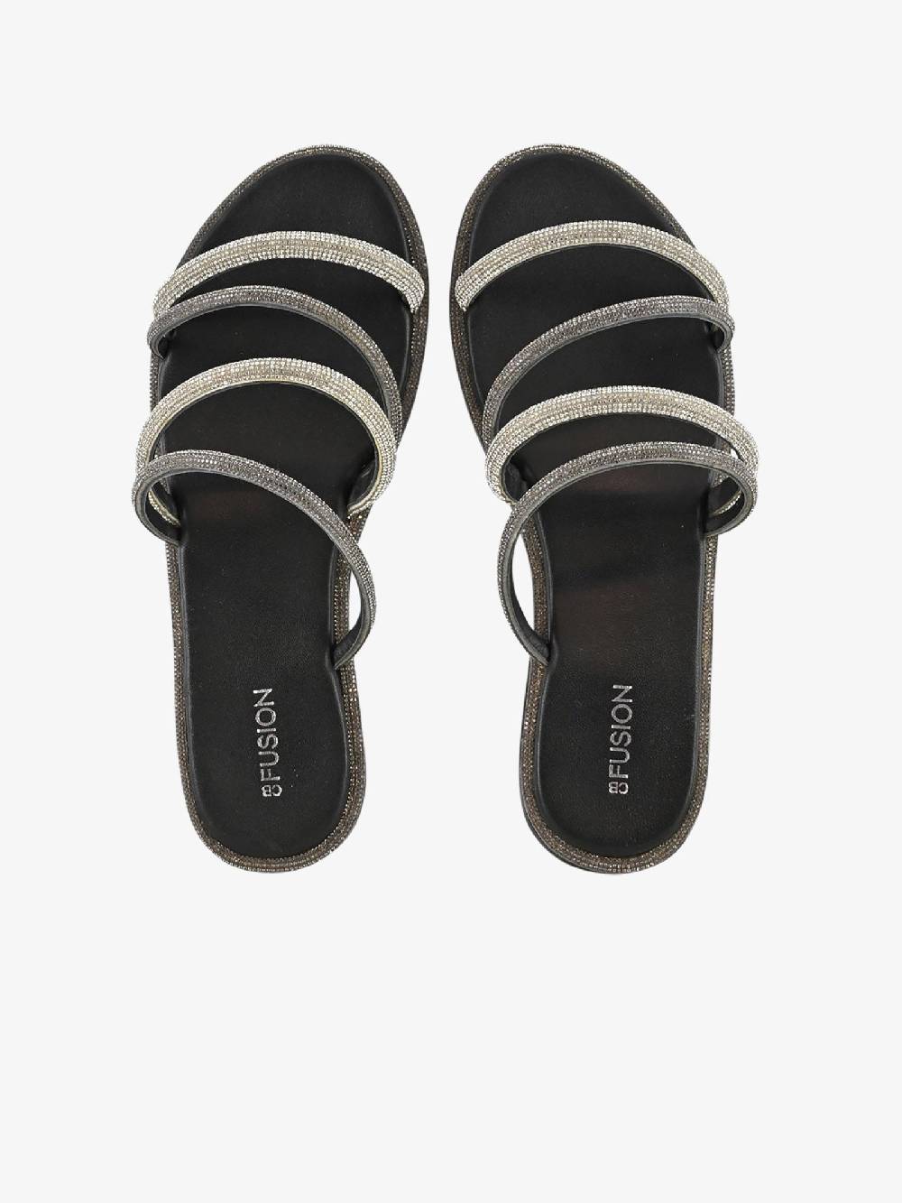 CB FUSION Sandali bassi con fasce strass CBF.R224010 donna pelle grigio Duty-free