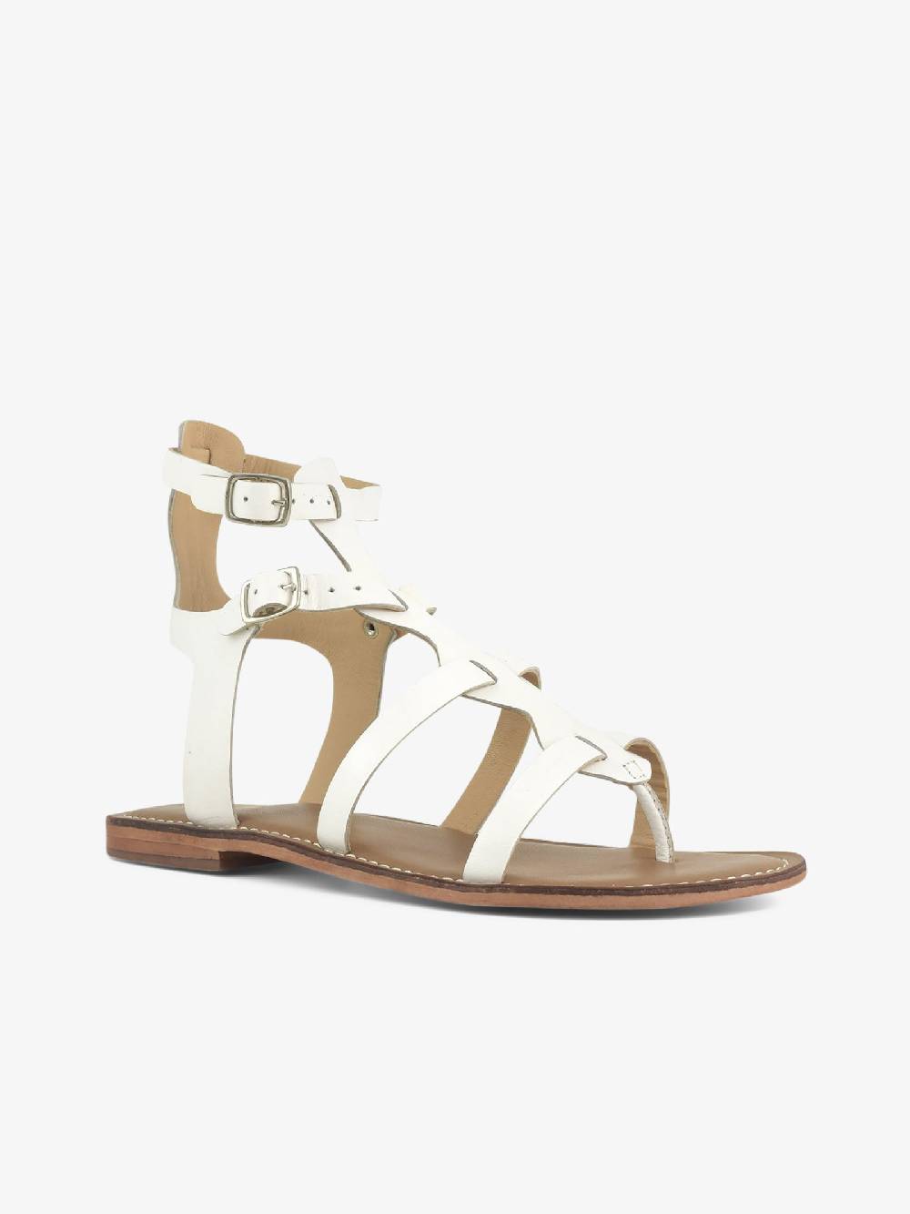 CB FUSION Sandali bassi gladiatore CBF.R221009 donna pelle bianco Vendita