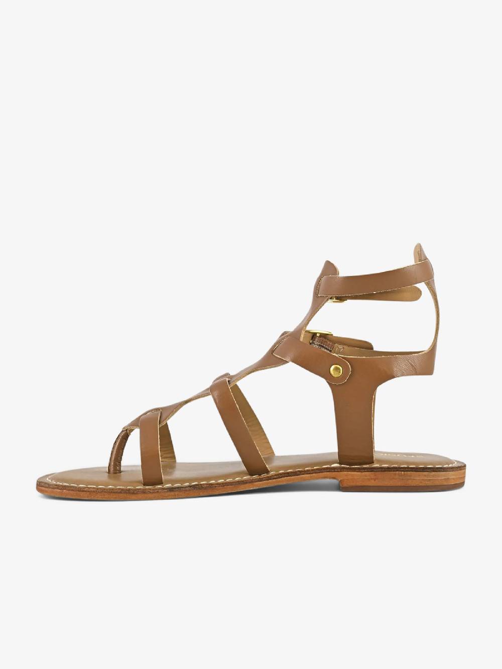 CB FUSION Sandali bassi gladiatore CBF.R221009 donna pelle marrone Promozione