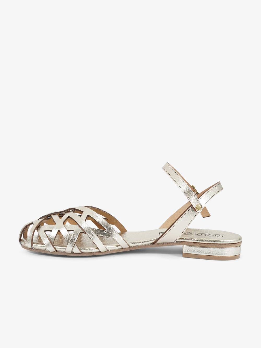 AQUACLARA Sandali bassi ITACA-20 donna pelle oro Fino Al -60%