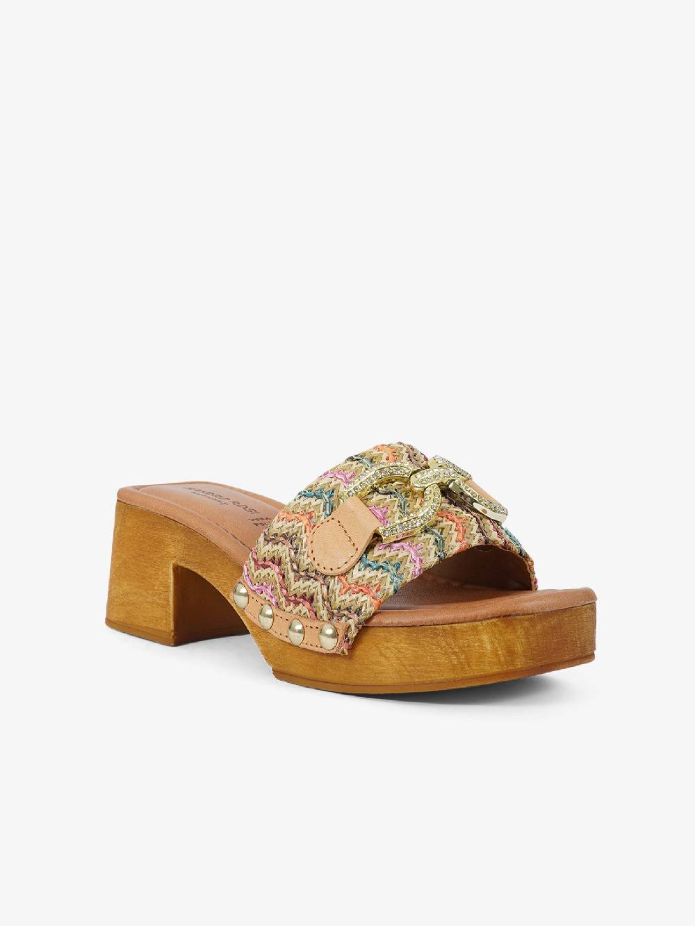 SANDRO ROSI Sandali con plateau 8921 8921 donna rafia multicolor Sconto di tempo limitato