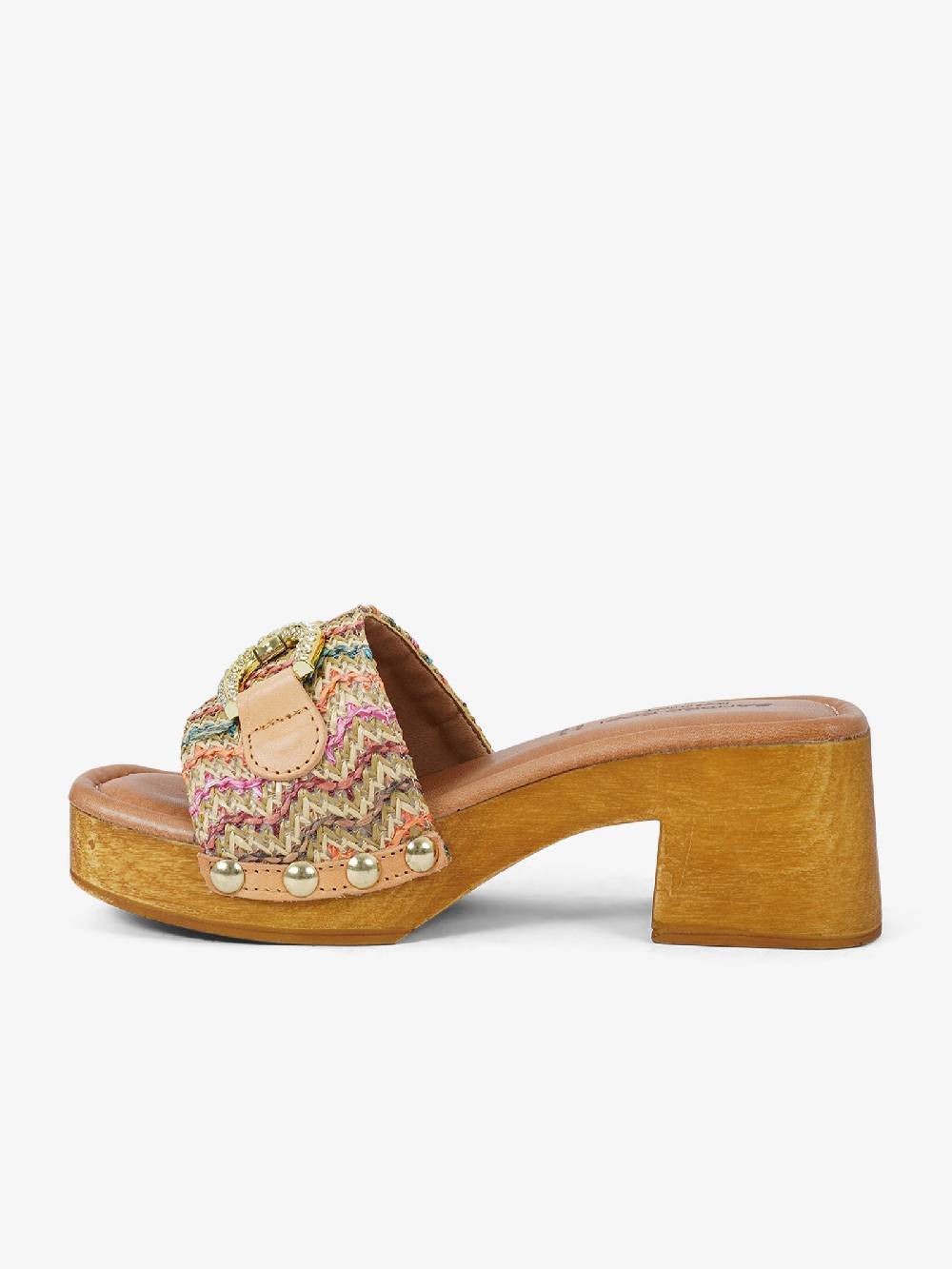 SANDRO ROSI Sandali con plateau 8921 8921 donna rafia multicolor Sconto di tempo limitato