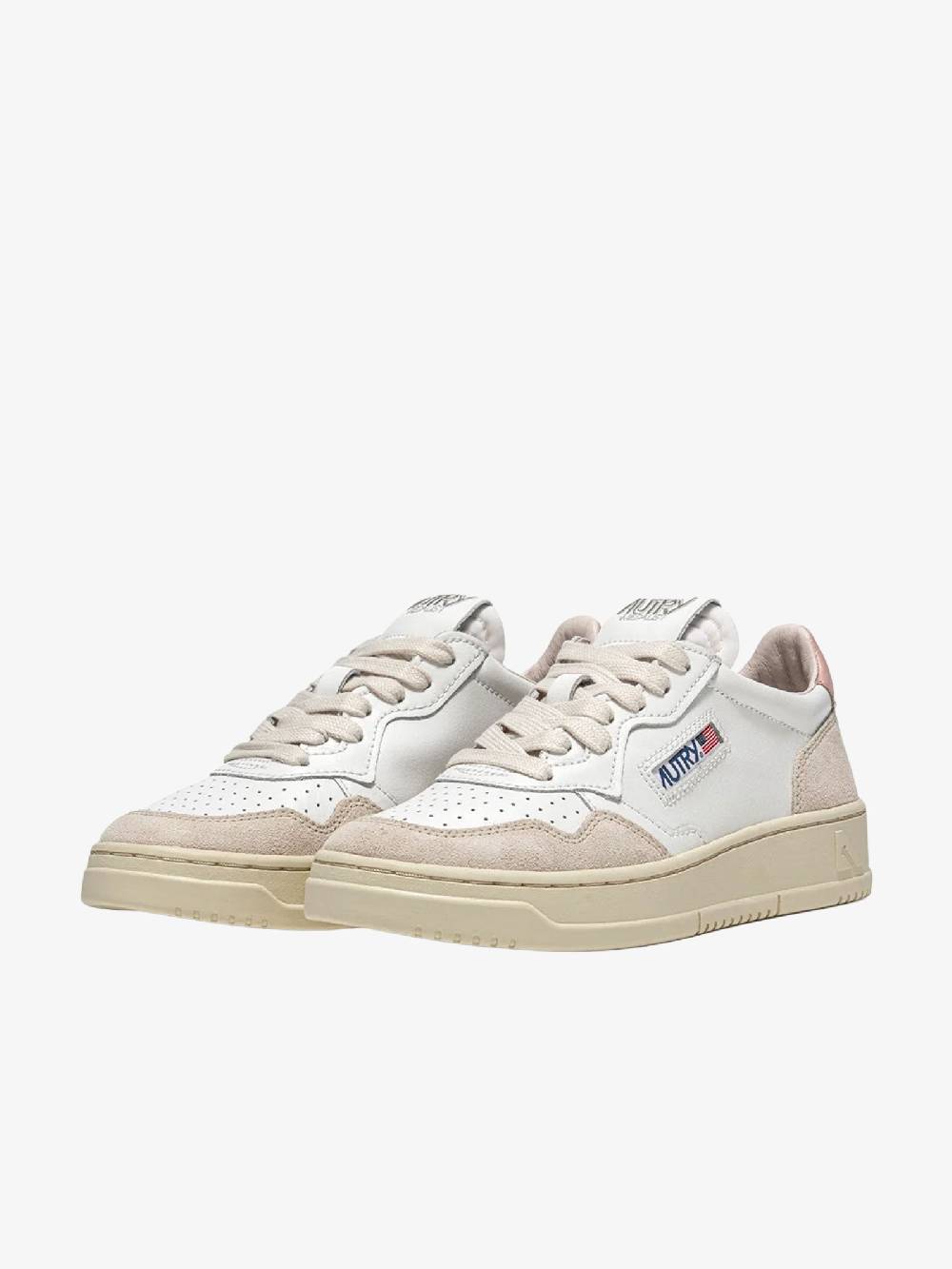 AUTRY Sneakers AULW donna in pelle bianco/rosa Fornitura limitata