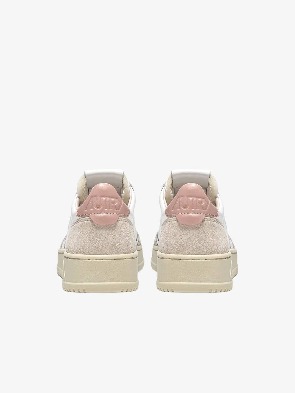 AUTRY Sneakers AULW donna in pelle bianco/rosa Fornitura limitata
