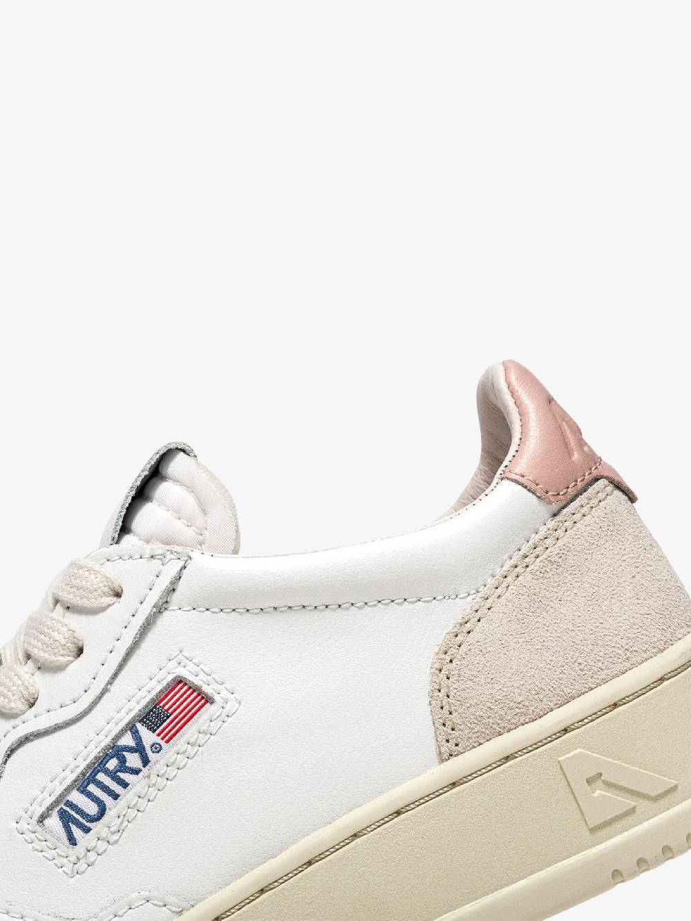 AUTRY Sneakers AULW donna in pelle bianco/rosa Fornitura limitata