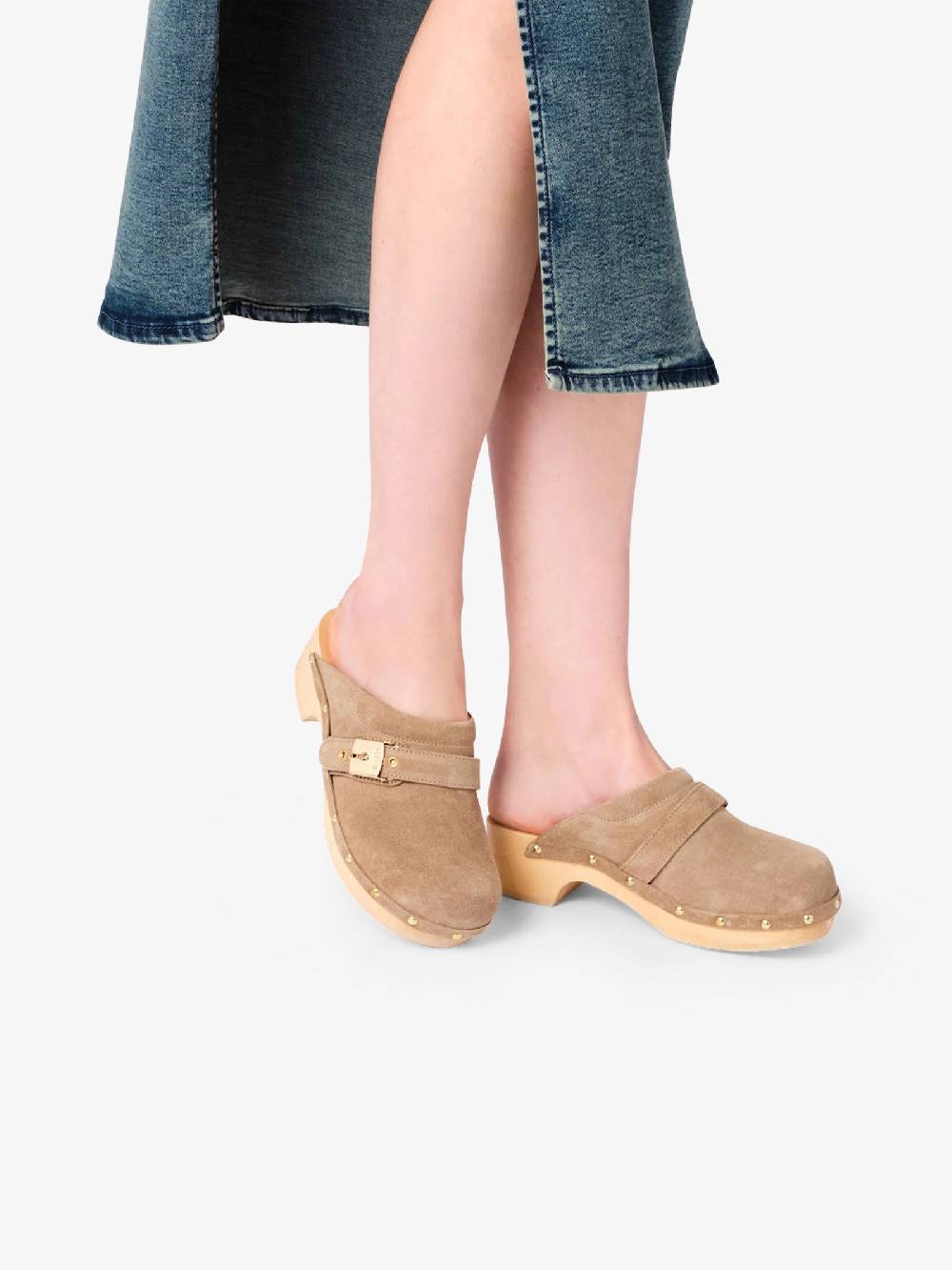 SCHOLL Sabot Pescura Clog 50 SL.F303571002 donna camoscio beige Offerta Giorno del Papà